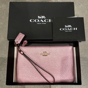 Coach Wristlet Metallic Pink - Brand New!
